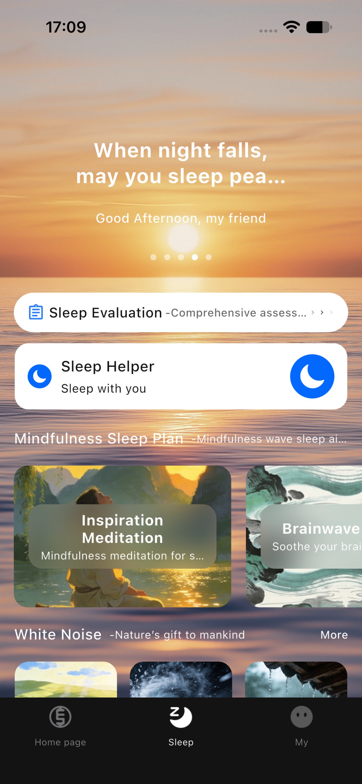 Essonio 睡眠助手页面